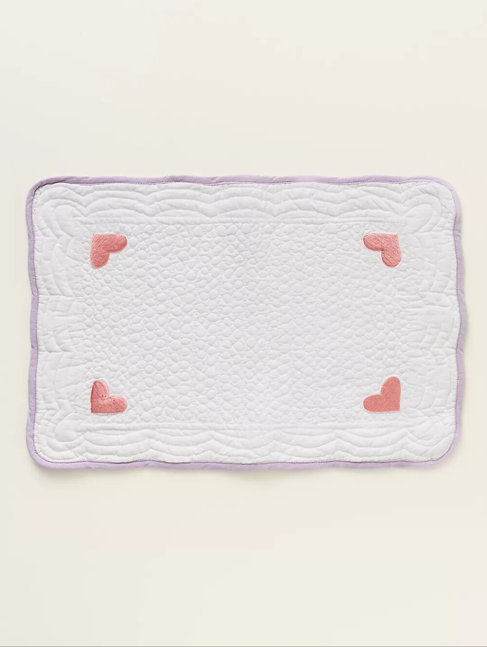 Anthropologie Quilted Heart Reversible Placemat Set Of 2